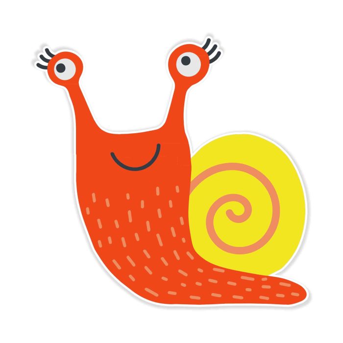 Snail - Full Color Vinyl Decal - Custom Size - Up to 52 inches