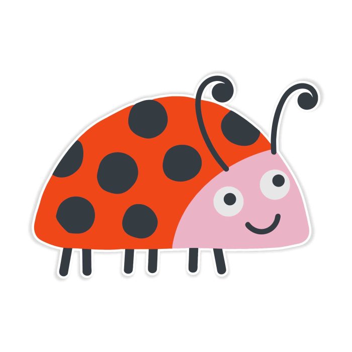 Ladybug - Full Color Vinyl Decal - Custom Size - Up to 52 inches