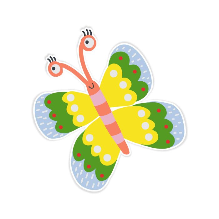 Butterfly - Full Color Vinyl Decal - Custom Size - Up to 52 inches