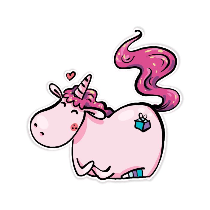 Unicorn - Full Color Vinyl Decal - Custom Size - Up to 52 inches