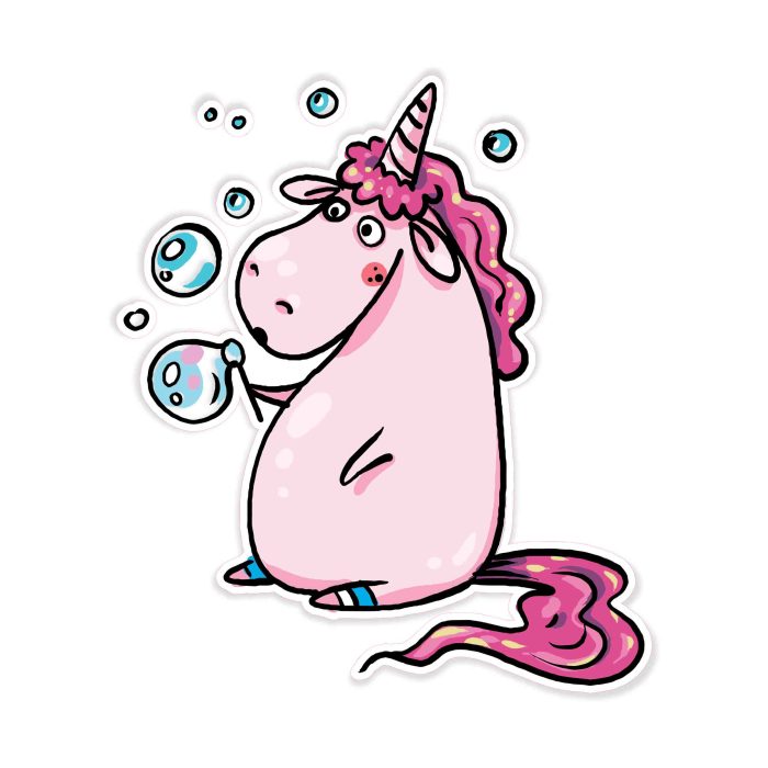 Unicorn - Full Color Vinyl Decal - Custom Size - Up to 52 inches