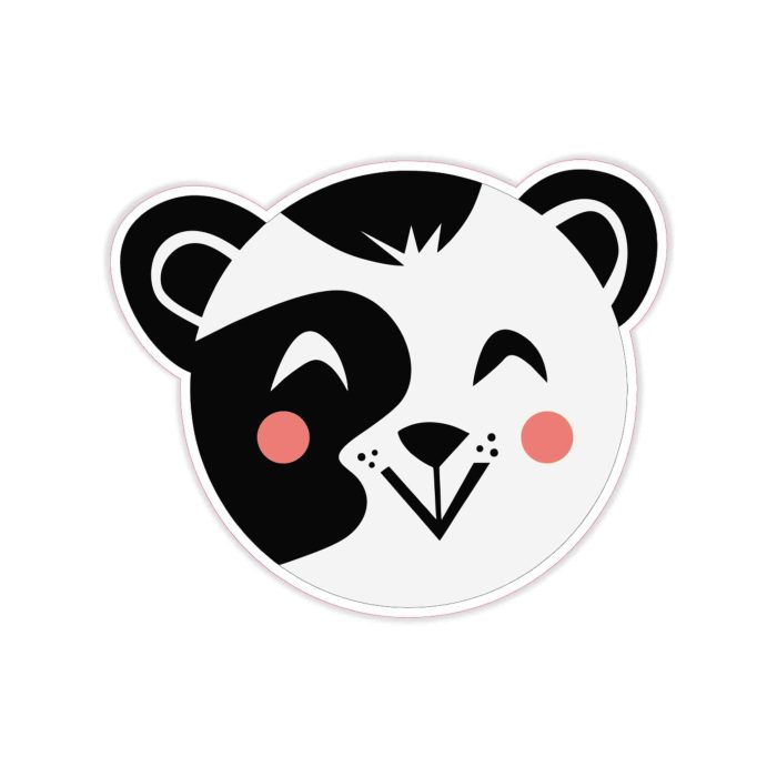 Panda Bear - Full Color Vinyl Decal - Custom Size - Up to 52 inches