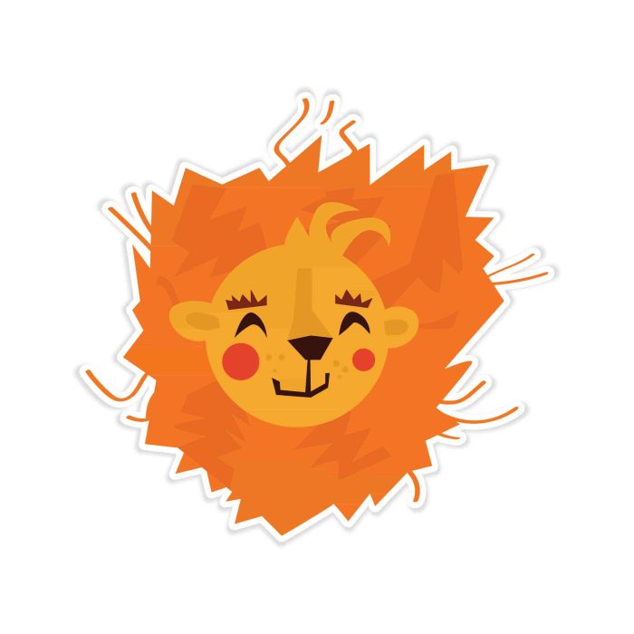 Lion - Full Color Vinyl Decal - Custom Size - Up to 52 inches