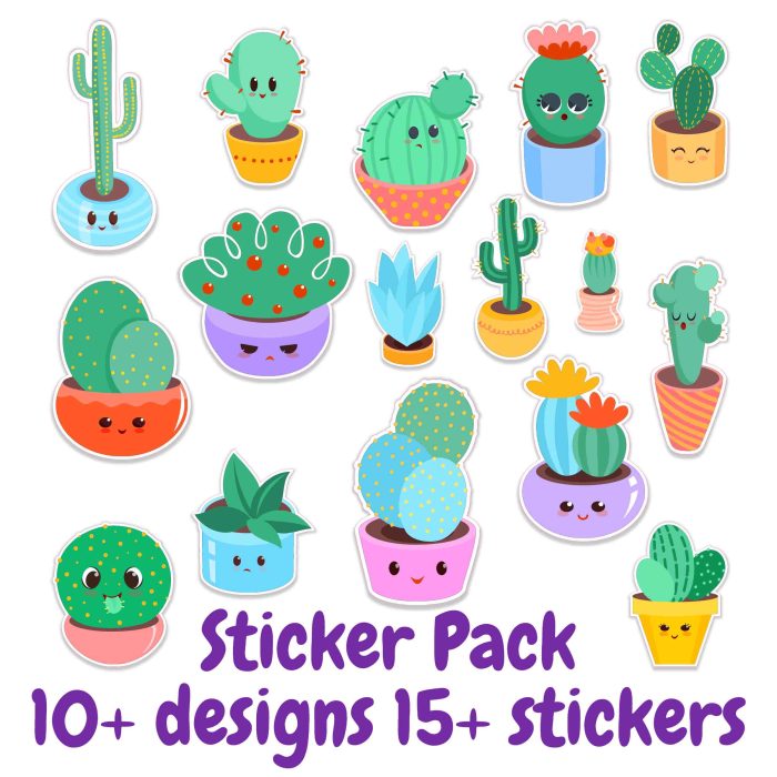 Cactus Sticker Pack