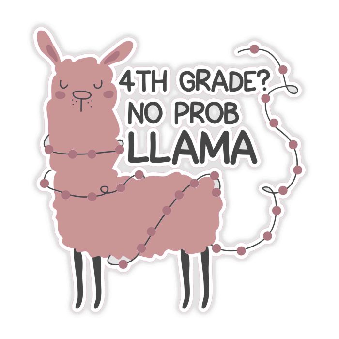 Llama - Full Color Vinyl Decal - Custom Size - Up to 52 inches