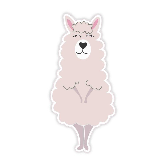 Llama - Full Color Vinyl Decal - Custom Size - Up to 52 inches