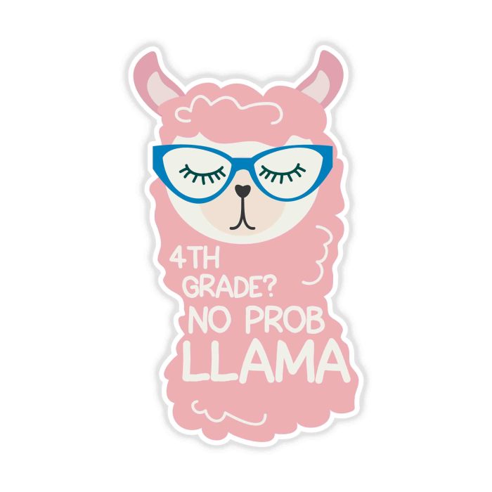 Llama - Full Color Vinyl Decal - Custom Size - Up to 52 inches