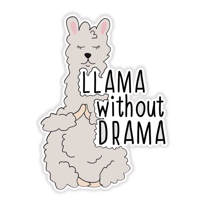 Llama - Full Color Vinyl Decal - Custom Size - Up to 52 inches