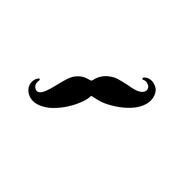 Mustache - Vinyl Decal - Up to 24 inches