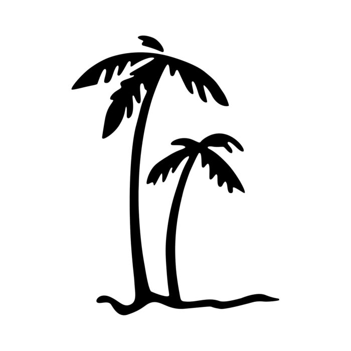 Palm Trees - Vinyl Decal - Up to 24 inches