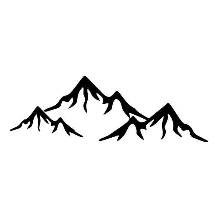 Mountains - Vinyl Decal - Up to 24 inches