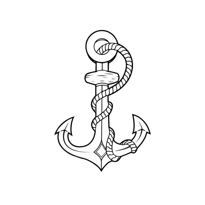 Anchor - Vinyl Decal - Up to 24 inches