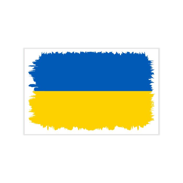 Ukraine - Full Color Vinyl Decal - Custom Size - Up to 52 inches