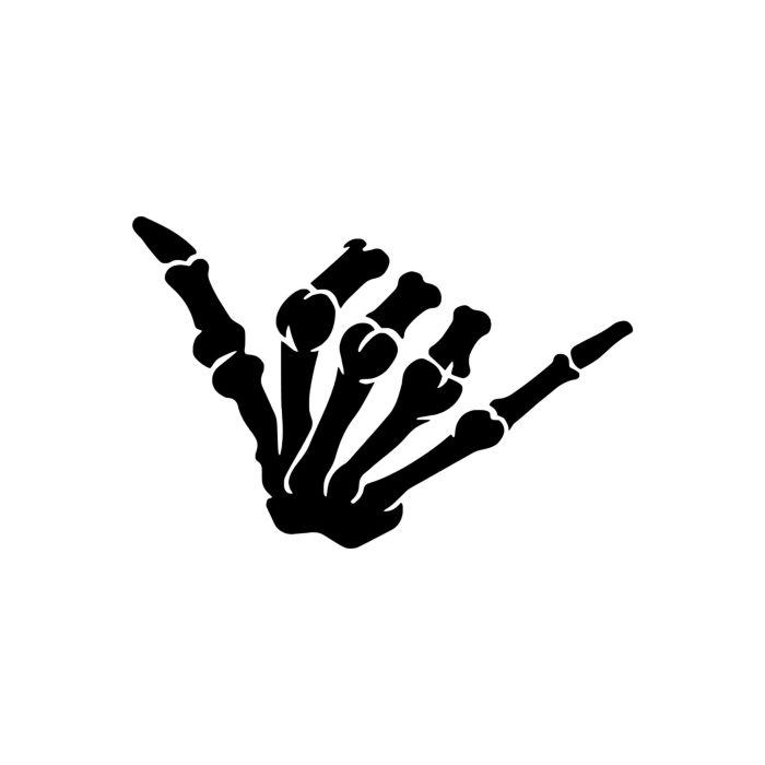 Shaka Skeleton Hand - Custom Size - Up to 24 inches