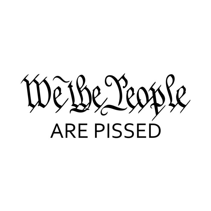 We The People Are Pissed Vinyl Decal - Custom Size - Up to 24 inches