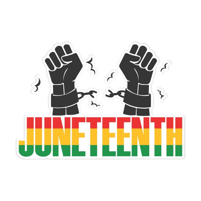 Juneteenth - Full Color Vinyl Decal - Custom Size - Up to 52 inches