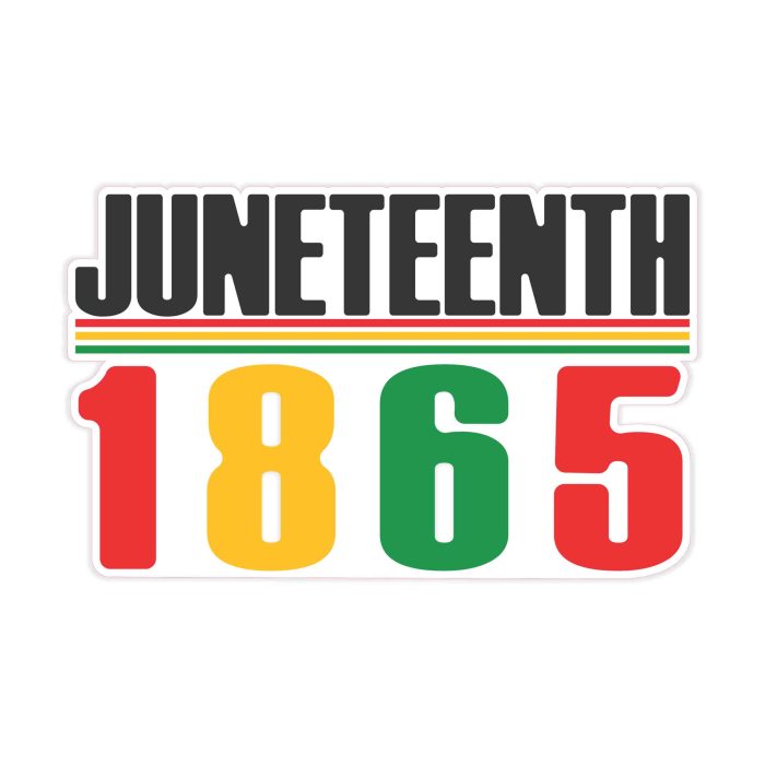 Juneteenth - Full Color Vinyl Decal - Custom Size - Up to 52 inches