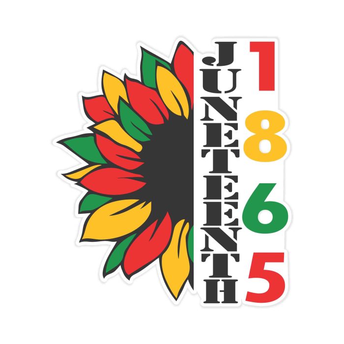 Juneteenth - Full Color Vinyl Decal - Custom Size - Up to 52 inches