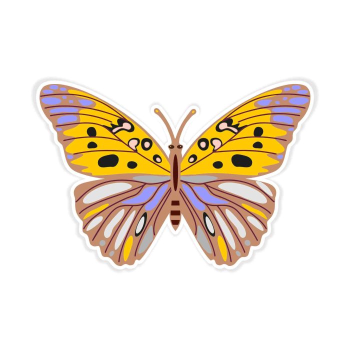 Butterfly - Full Color Vinyl Decal - Custom Size - Up to 52 inches