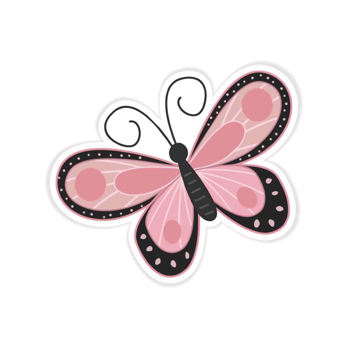 Butterfly - Full Color Vinyl Decal - Custom Size - Up to 52 inches