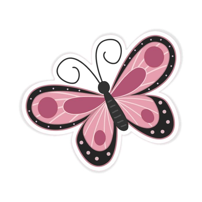 Butterfly - Full Color Vinyl Decal - Custom Size - Up to 52 inches