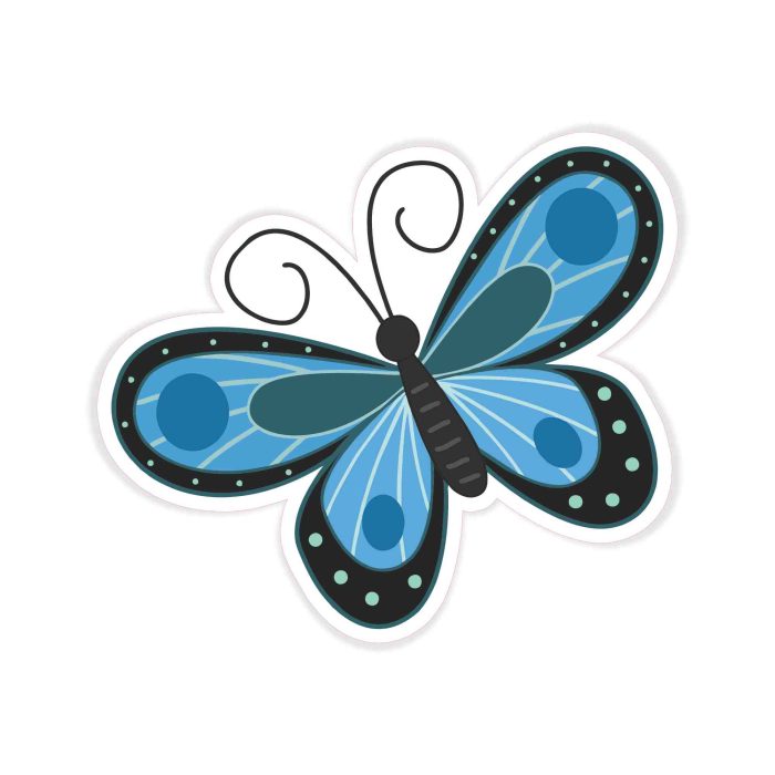 Butterfly - Full Color Vinyl Decal - Custom Size - Up to 52 inches