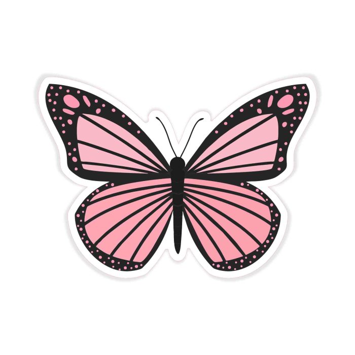 Butterfly - Full Color Vinyl Decal - Custom Size - Up to 52 inches