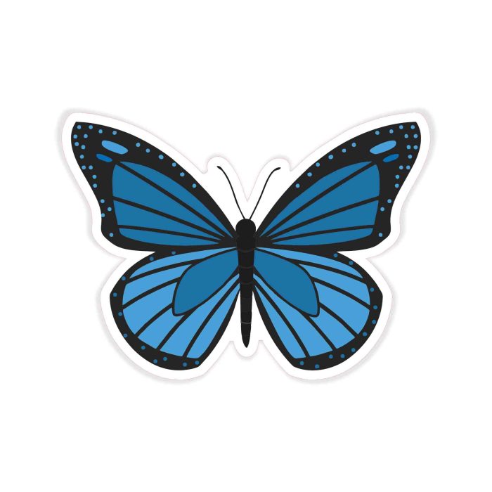 Butterfly - Full Color Vinyl Decal - Custom Size - Up to 52 inches