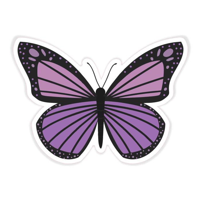 Butterfly - Full Color Vinyl Decal - Custom Size - Up to 52 inches