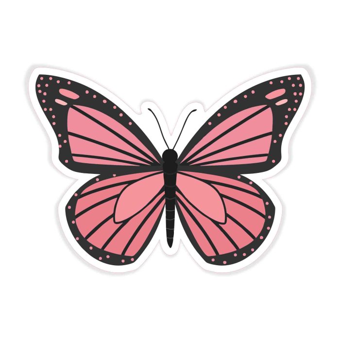 Butterfly - Full Color Vinyl Decal - Custom Size - Up to 52 inches