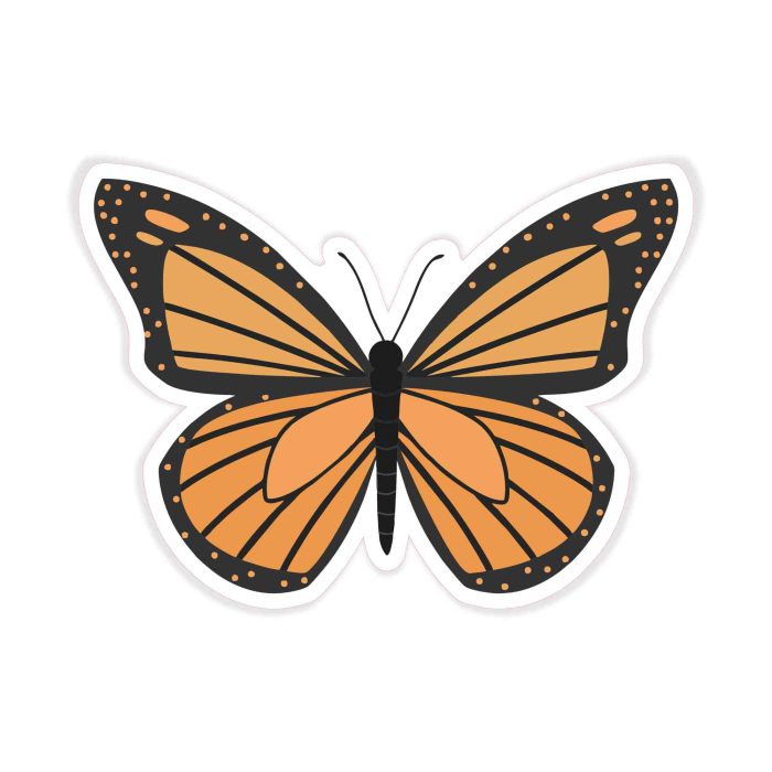 Butterfly - Full Color Vinyl Decal - Custom Size - Up to 52 inches