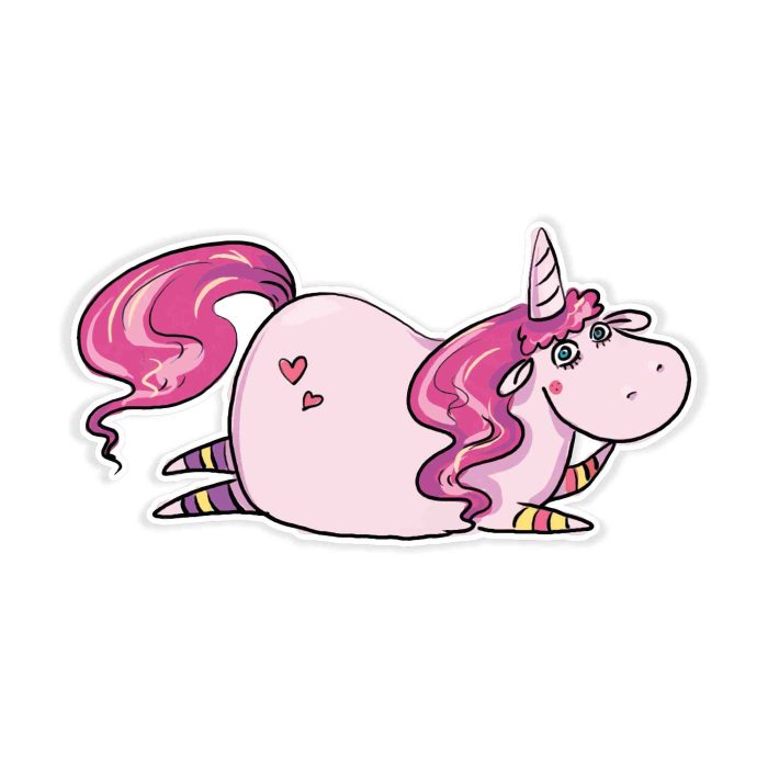 Unicorn - Full Color Vinyl Decal - Custom Size - Up to 52 inches