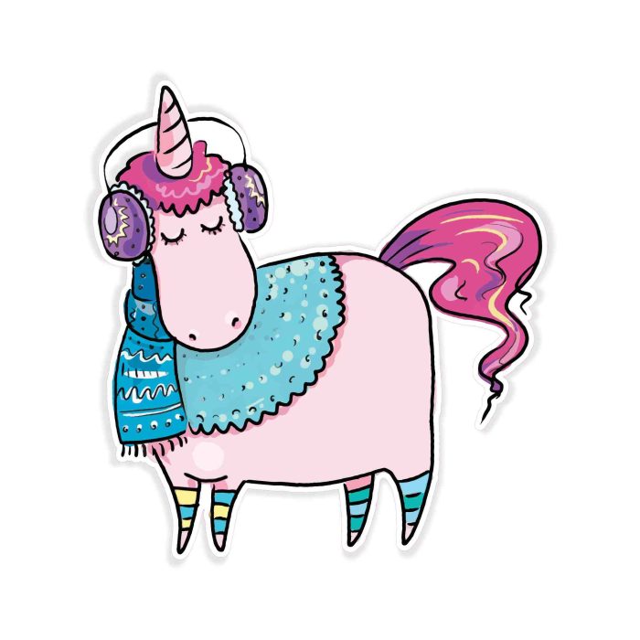 Unicorn - Full Color Vinyl Decal - Custom Size - Up to 52 inches