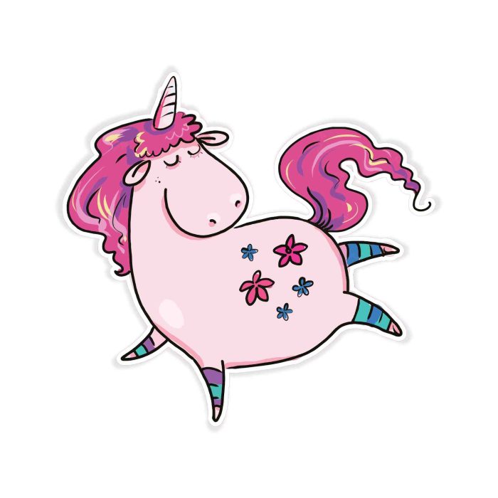 Unicorn - Full Color Vinyl Decal - Custom Size - Up to 52 inches