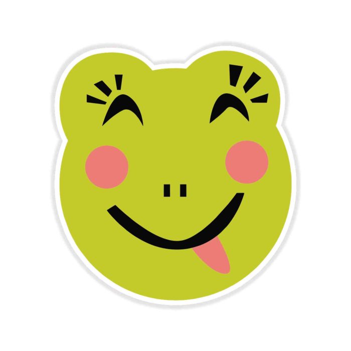 Frog Head - Full Color Vinyl Decal - Custom Size - Up to 52 inches