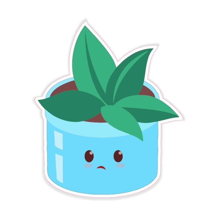 Cute Cactus - Full Color Vinyl Decal - Custom Size - Up to 52 inches