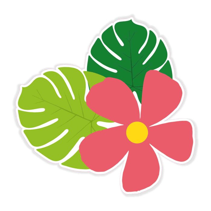 Flower Full Color Vinyl Decal - Custom Size - Up to 52 inches