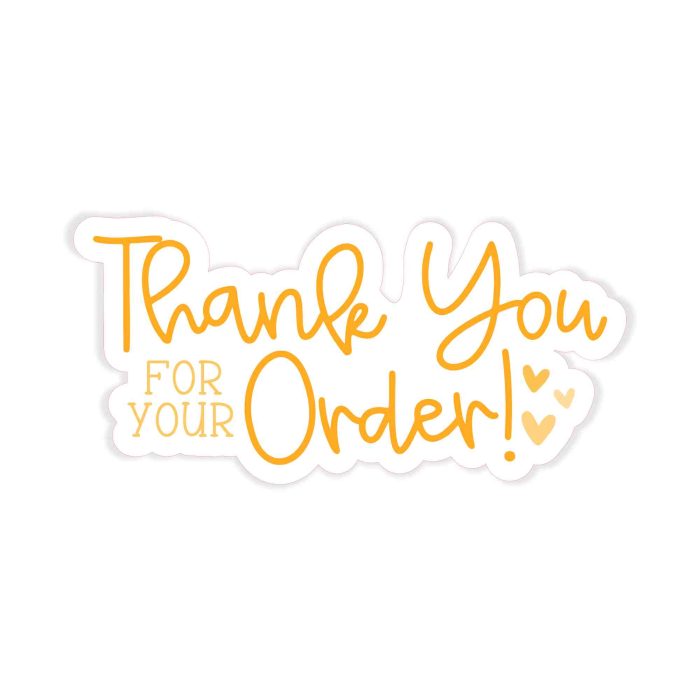 Small Business Thank You Full Color Vinyl Decal - Custom Size - Up to 52 inches