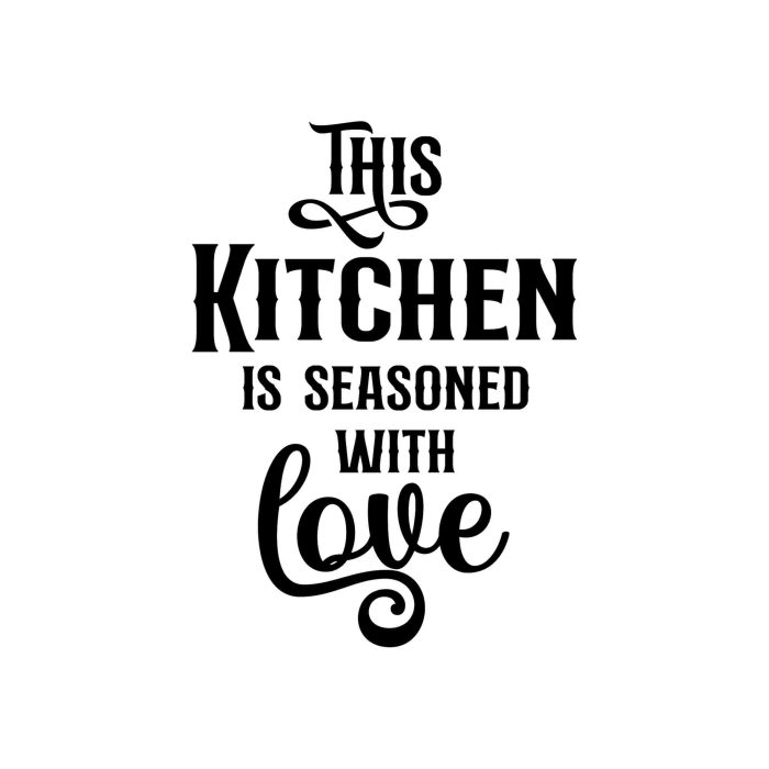 This Kitchen Is Seasoned With Love Vinyl Decal - Custom Size - Up to 24 inches