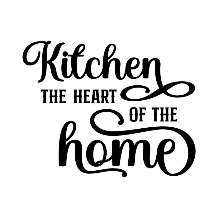 Kitchen The Heart Of The Home Vinyl Decal - Custom Size - Up to 24 inches