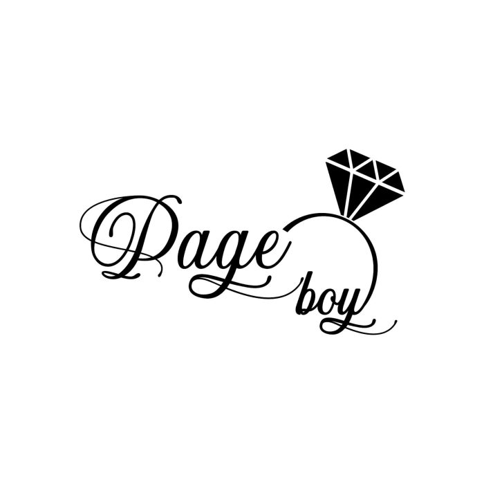 Page Boy Vinyl Decal - Custom Size - Up to 24 inches