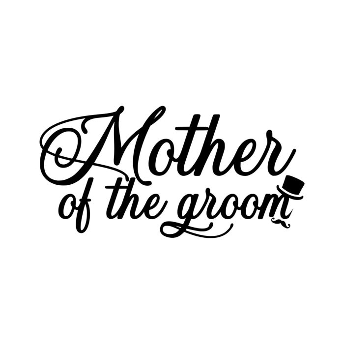 Mother Of The Groom Vinyl Decal - Custom Size - Up to 24 inches