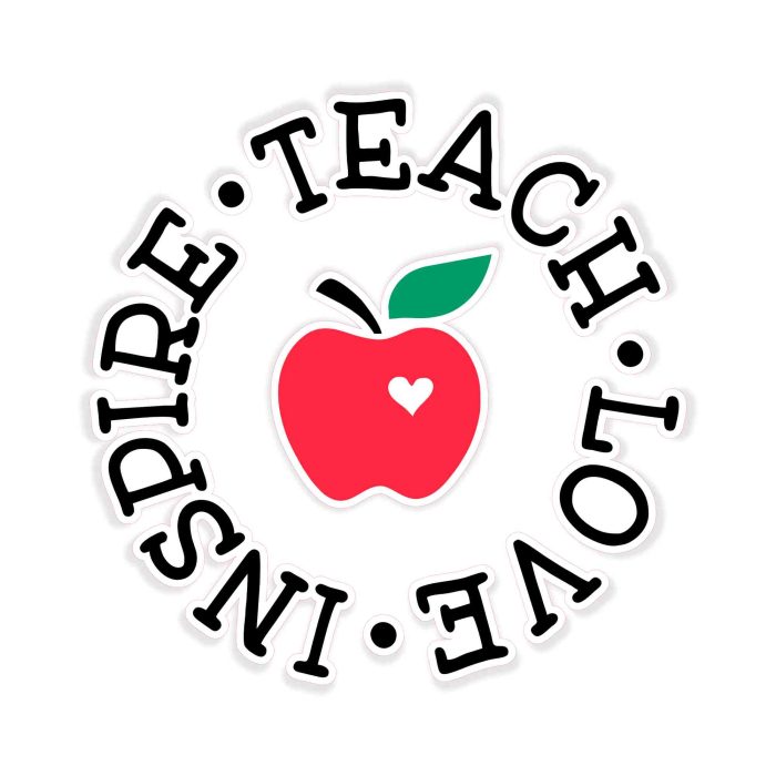 Teacher Full Color Vinyl Decal - Custom Size - Up to 52 inches