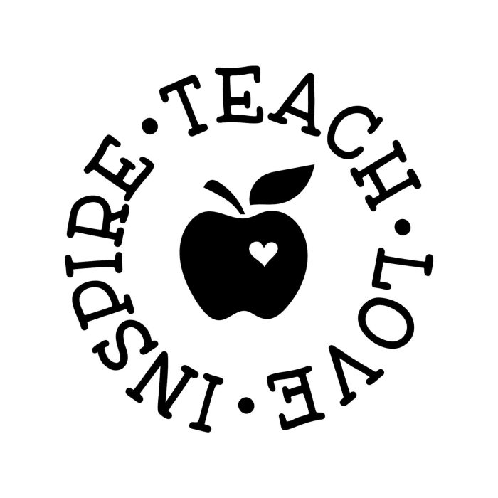 Teach Love Inspire Vinyl Decal - Custom Size - Up to 24 inches