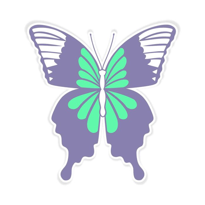 Butterfly - Full Color Vinyl Decal - Custom Size - Up to 52 inches