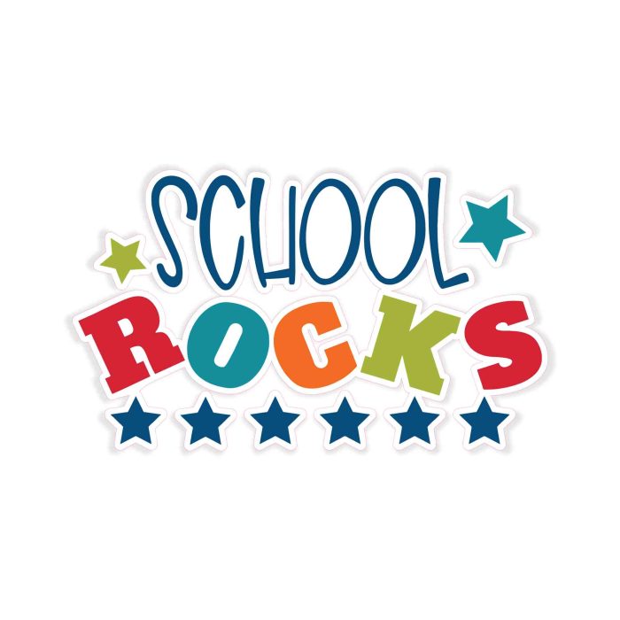 School Rocks Full Color Vinyl Decal - Custom Size - Up to 52 inches