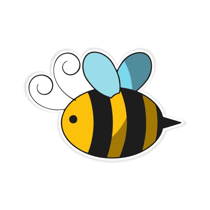 Bumble Bee Full Color Vinyl Decal - Custom Size - Up to 52 inches