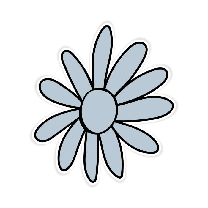 Daisy Full Color Vinyl Decal - Custom Size - Up to 52 inches