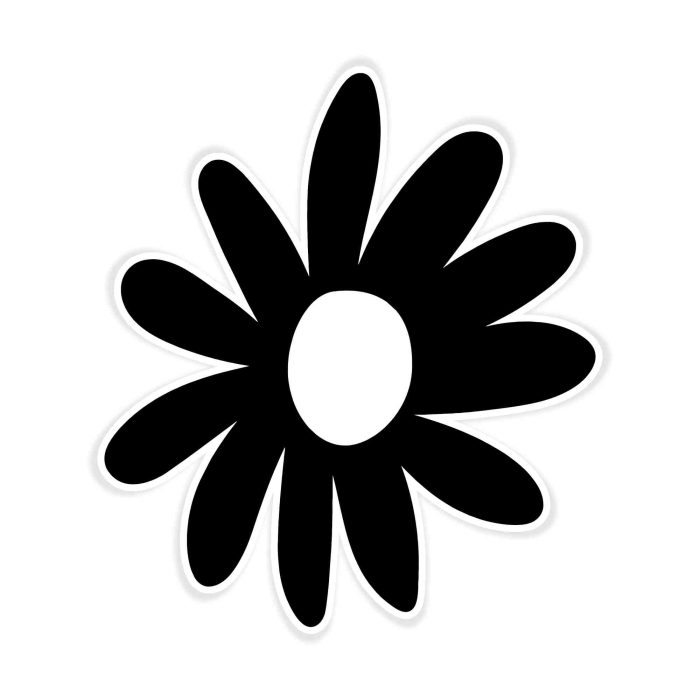 Daisy Full Color Vinyl Decal - Custom Size - Up to 52 inches