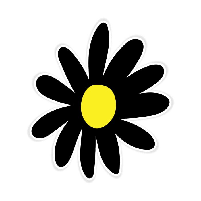 Daisy Full Color Vinyl Decal - Custom Size - Up to 52 inches